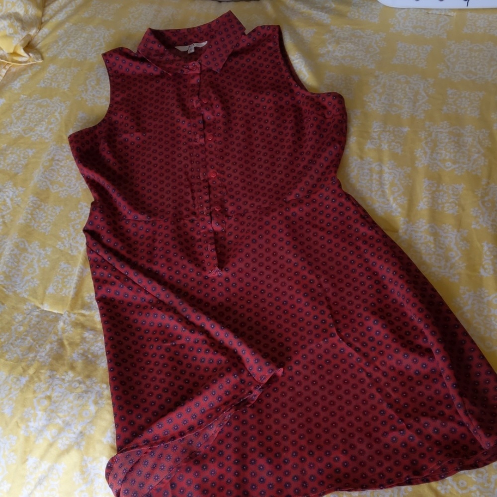 NWOT Button-down skater dress